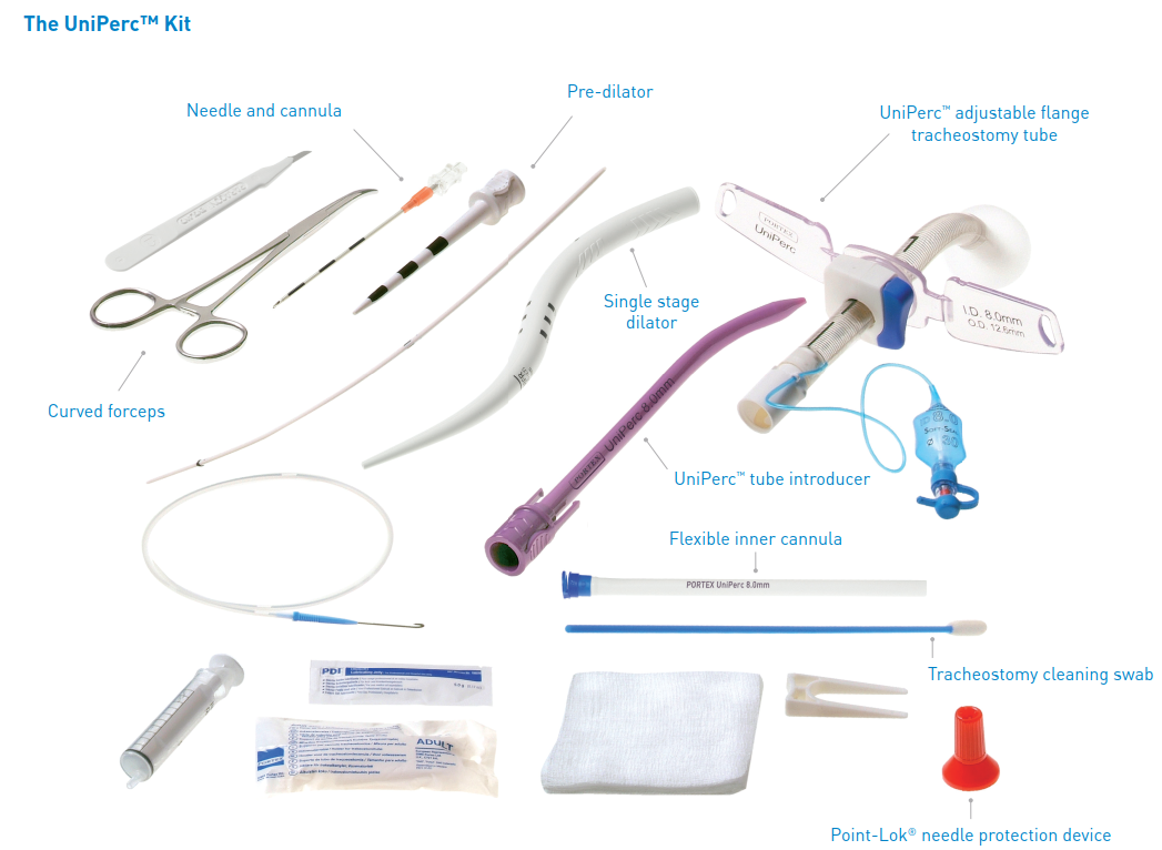 Portex Uniperc Percutaneous Dilation Tracheostomy Kit Medical Image